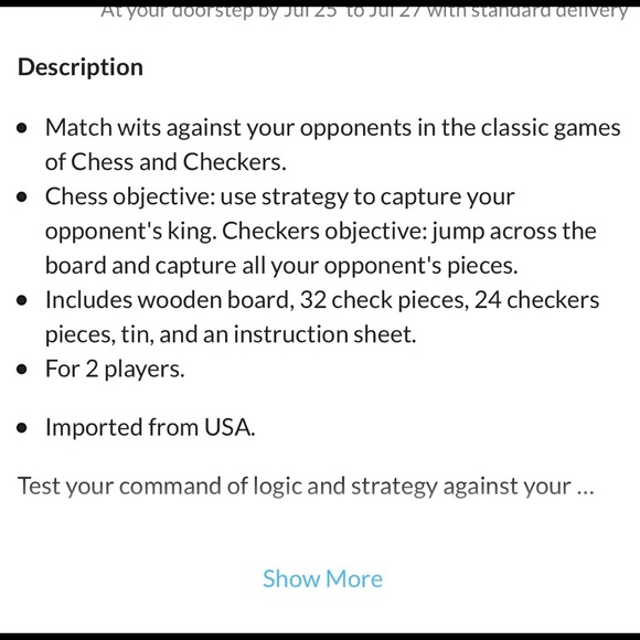 Brand New Pavilion Solid Wood Combo Chess/Checkers - Picture 12 of 12